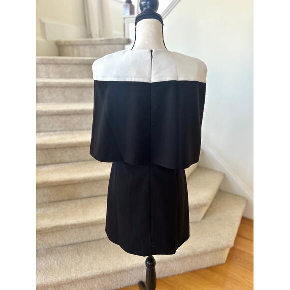 Elliatt Black & White Capulet Cape Sheath Mini Dress - Picture 8 of 9